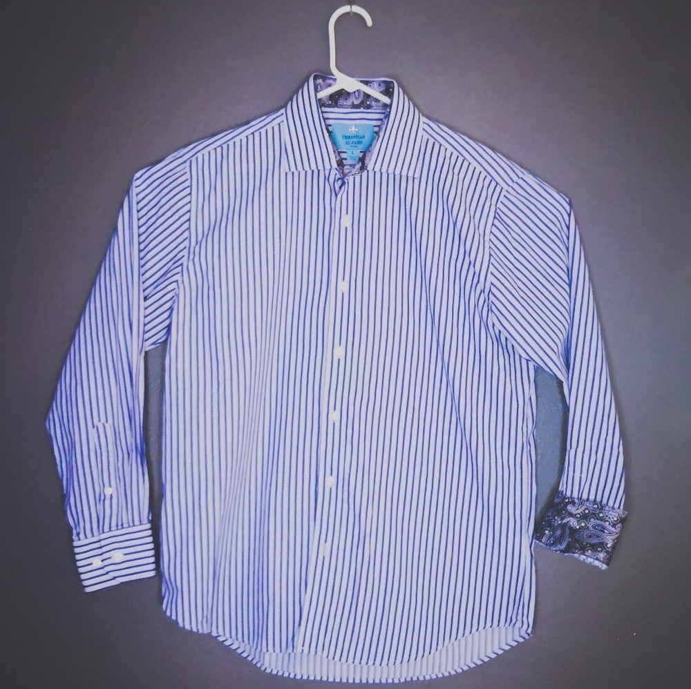 Christian Aujard Paris Pinstriped Dress Shirt
